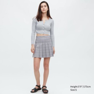 Uniqlo A Pieghe Mini Gonne Grigie | ILJECX271