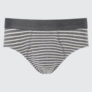 Uniqlo A Strisce Biancheria Intima Grigie | JZIPQL084