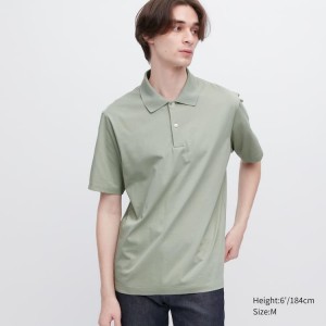 Uniqlo Airism Corta Sleeve Magliette Polo Verdi | HYWCLE561