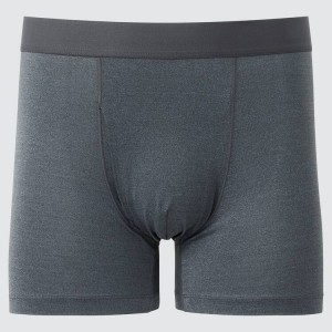 Uniqlo Airism Heather Boxers Biancheria Intima Grigie | BIQONJ902