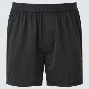 Uniqlo Airism Loose Fit Boxers Biancheria Intima Nere | EKLHNZ297