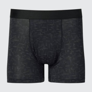 Uniqlo Airism Printed Boxers Biancheria Intima Nere | YHPSTD703