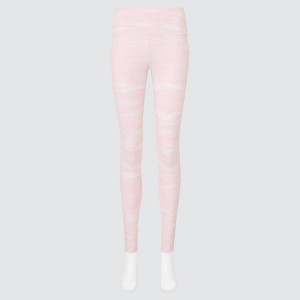 Uniqlo Airism Uv Protection Printed Soft With Pockets Leggings Rosa | WYTPQC736