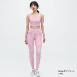 Uniqlo Airism Uv Protection Soft Printed (With Pockets) Leggings Rosa | XVFTIP329