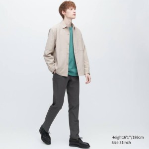 Uniqlo Airsense Ultra Light Lana Vergine-like Pantaloni Grigie Scuro | HAOMJP950