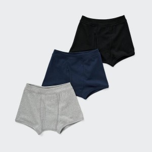 Uniqlo Boxer (Three Pairs) Biancheria Intima Ragazza Grigie Blu Nere | AYGZHW819