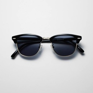 Uniqlo Browline Sunglasses Occhiali da Sole Nere | ECJNBK690