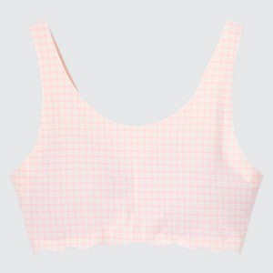 Uniqlo Checked Airism Reggiseni Ragazza Rosa | AWKLCZ516