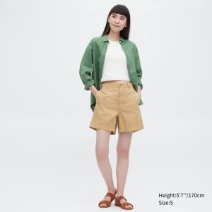 Uniqlo Chino Pantaloncini Beige | DNIBKG740