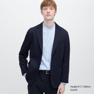 Uniqlo Comfort Giacche Blu Marino | QKXPJU703