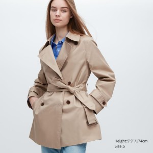 Uniqlo Corta Trench Cappotti Beige | DWQUBF974