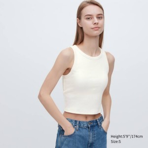 Uniqlo Costine Cropped Senza Maniche Top Bianche | RKGSDB725