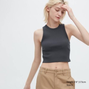 Uniqlo Costine Racer Back Cropped Fit Top Grigie | MTDAHF463