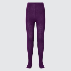 Uniqlo Costine Tights Leggings Ragazza Viola | DPYSLA813