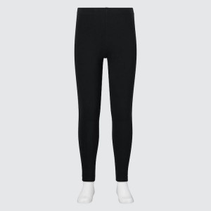 Uniqlo Cotone (2021 Season) Leggings Ragazza Nere | QHMERG351