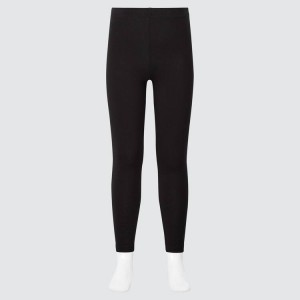 Uniqlo Cotone (2021 Season) Leggings Ragazza Nere | NROJPA437