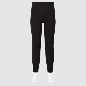 Uniqlo Cotone (2021 Season) Leggings Ragazza Nere | YTZHQA561