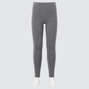 Uniqlo Cotone Leggings Ragazza Grigie Scuro | BQYAIZ034