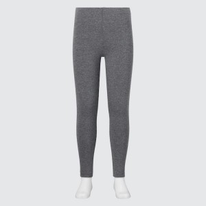 Uniqlo Cotone Leggings Ragazza Grigie Scuro | NMQDPI140