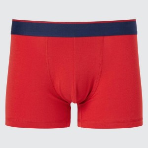 Uniqlo Cotone Low Rise Boxer Biancheria Intima Rosse | CUFPKZ935