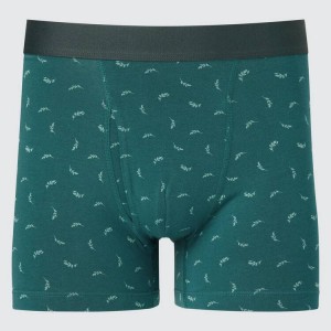 Uniqlo Cotone Printed Boxer Biancheria Intima Verdi | XOYUCV172