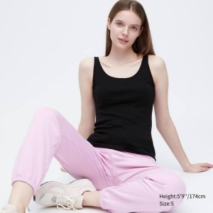 Uniqlo Cotone Top Nere | JVXCMS842