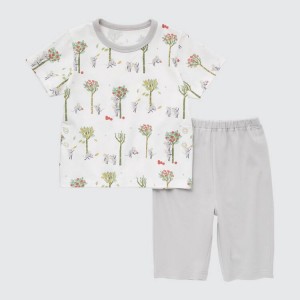 Uniqlo Dry Picturebook Ut Corta Sleeved Loungewear Neonato Bianche | PKZEMR024