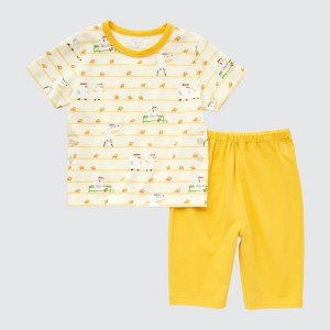 Uniqlo Dry Picturebook Ut Corta Sleeved Loungewear Neonato Gialle | JMLQFP038