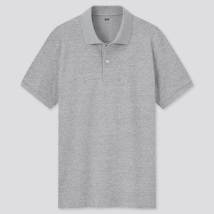 Uniqlo Dry Piqué (2021 Season) Magliette Polo Grigie | BVEJUG529