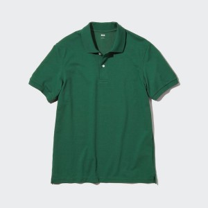 Uniqlo Dry Piqué Magliette Polo Verdi | UTDVCW180