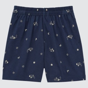 Uniqlo Dry Printed Pantaloncini Neonato Blu Marino | XPWANC230