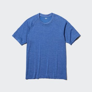 Uniqlo Dry-ex Crew Neck Magliette Blu | MTQIBK567