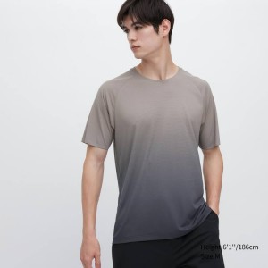 Uniqlo Dry-ex Crew Neck Magliette Grigie | KAFDHZ674