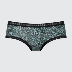 Uniqlo Flower Print Hiphugger Biancheria Intima Nere | ZKVLHF870