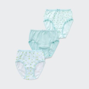 Uniqlo Fruit Print (Three Pairs) Biancheria Intima Ragazza Blu | VPZQDI609