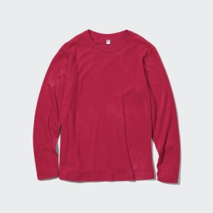 Uniqlo Heattech Fleece Crew Neck Long Sleeved Thermal Loungewear Rosse | CNXAYD405