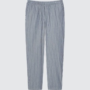 Uniqlo Hickory Easy Relaxed Ankle Length Loungewear Blu | FVMNTZ085