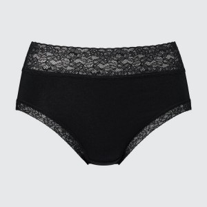 Uniqlo High Rise Biancheria Intima Nere | TDESMZ965