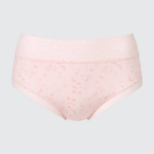 Uniqlo High Rise Flower Print Biancheria Intima Rosa | UYZAKD693