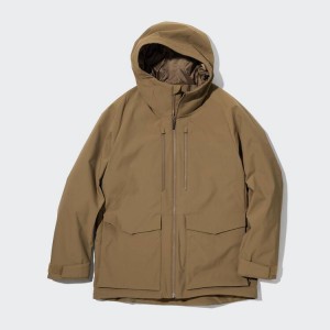 Uniqlo Ibrido Down 3d Cut Parka Marroni | NAWRIY836