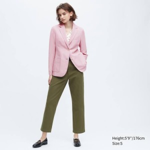 Uniqlo Ines De La Fressange Linen Cotone Blend Giacche Rosa | ZIRWYS549