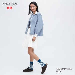 Uniqlo Jw Anderson A Pieghe Mini Gonne Bianche | AWJVSU025