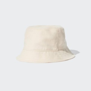 Uniqlo Linen Blend Bucket Cappelli Bianche | WVFZGY986