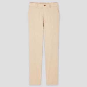 Uniqlo Linen Cotone Blend Tapered (2020 Season) Pantaloni Beige | FADZMC706