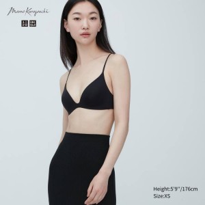 Uniqlo Mame Kurogouchi Plunge Wireless Reggiseni Nere | UPSMHJ379