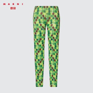 Uniqlo Marni Heattech Printed Thermal Leggings Verdi | TRBOCE196