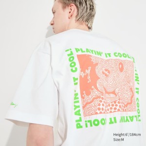 Uniqlo Mickey X Keith Haring Ut Grafica Magliette Bianche | UBNKHS916