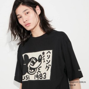 Uniqlo Mickey X Keith Haring Ut Grafica Magliette Nere | GLCOJY421