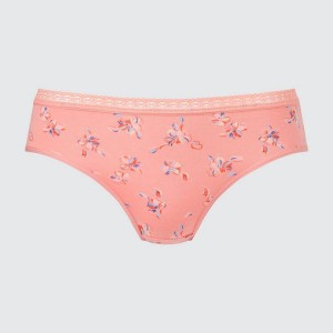 Uniqlo Mid Rise Flower Print Biancheria Intima Arancioni Chiaro | YULMKT704