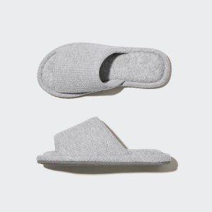 Uniqlo Open Punta Waffle Pantofole Grigie | ZLFTNM189